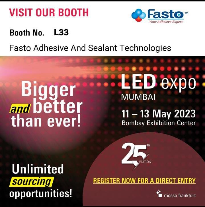 Fasto adhesive and sealant technologies dazzles at led expo mumbai 2023
