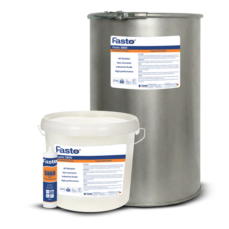 Fasto S860 – Food Grade, Industrial RTV Silicone Sealant